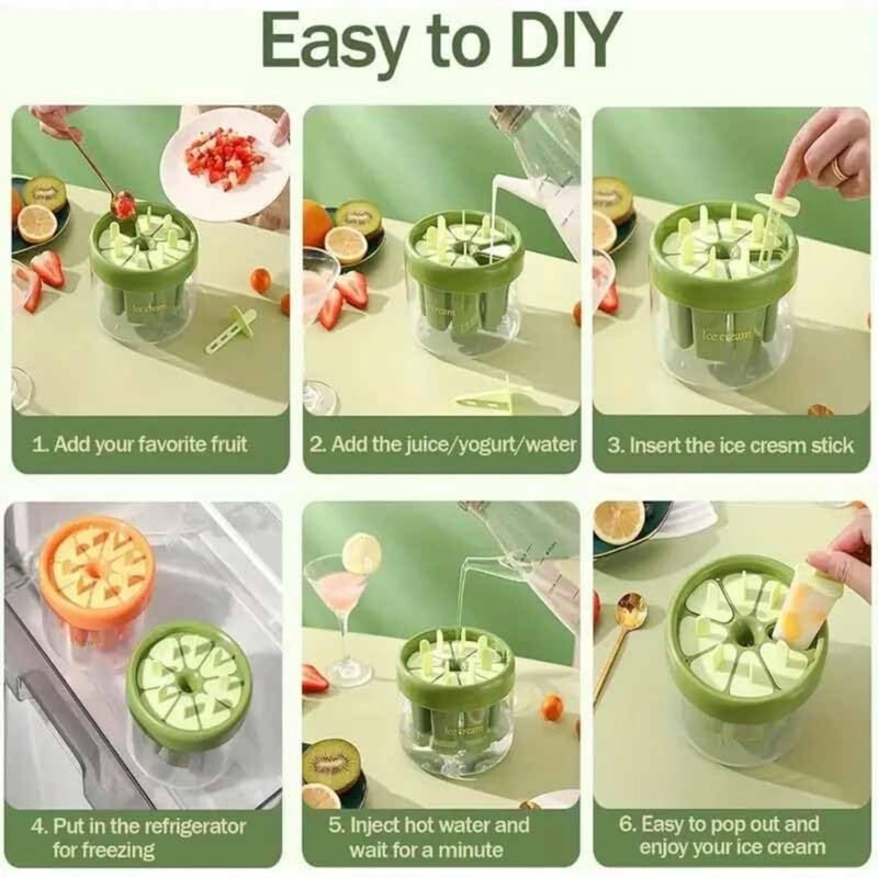 IceCreamMolds-05.jpg Plastic Ice Candy Maker – Reusable 8 Mold Set for Summer Treats