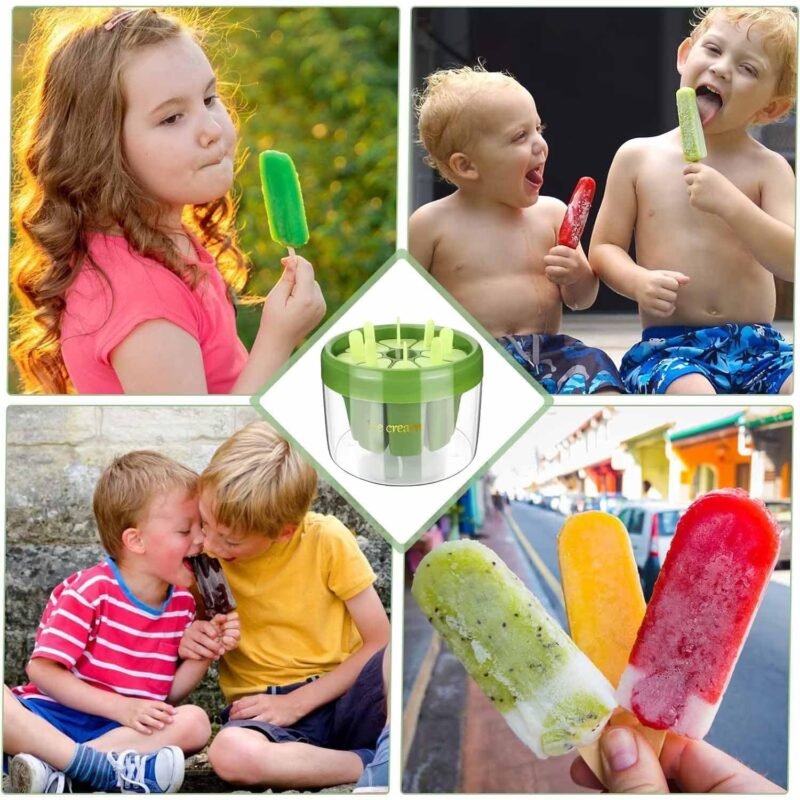 IceCreamMolds-06.jpg Plastic Ice Candy Maker – Reusable 8 Mold Set for Summer Treats