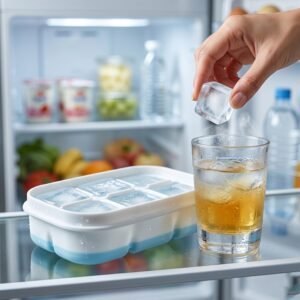 IceCubesMold-03.jpg Mini Plastic 6-Cavity Ice Cube Tray � Space-Saving & Reusable