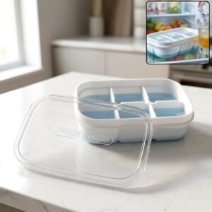 IceCubesMold-WOSKU-01.jpg Mini Plastic 6-Cavity Ice Cube Tray � Space-Saving & Reusable