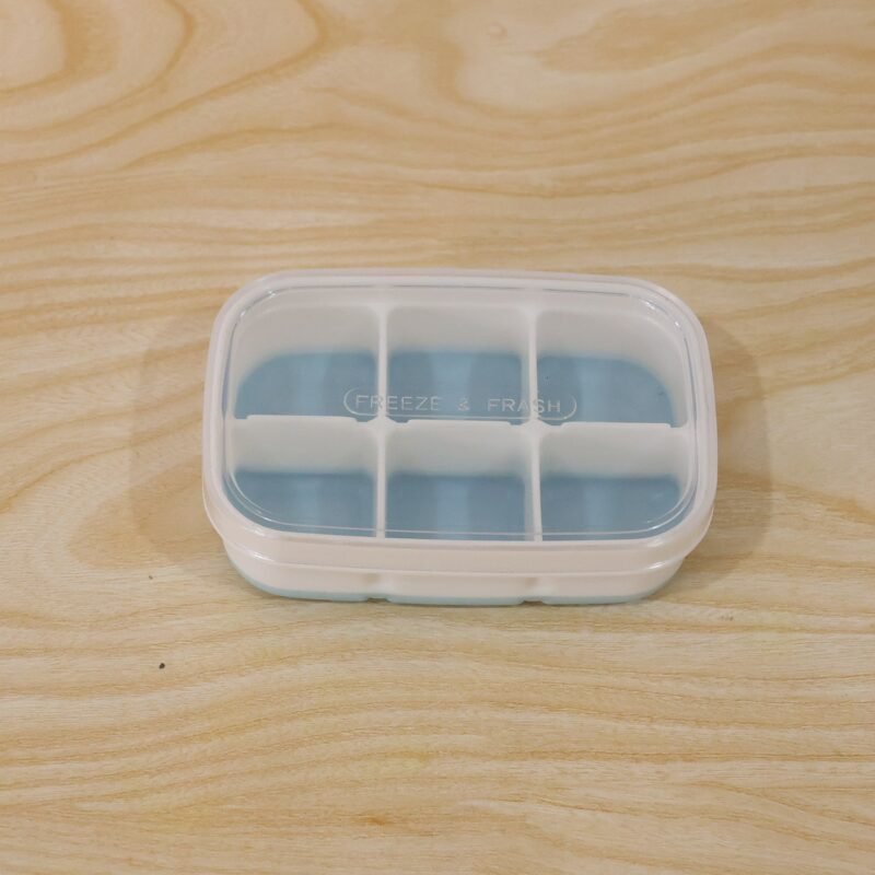 IceCubesMold-live.jpg Mini Plastic 6-Cavity Ice Cube Tray � Space-Saving & Reusable