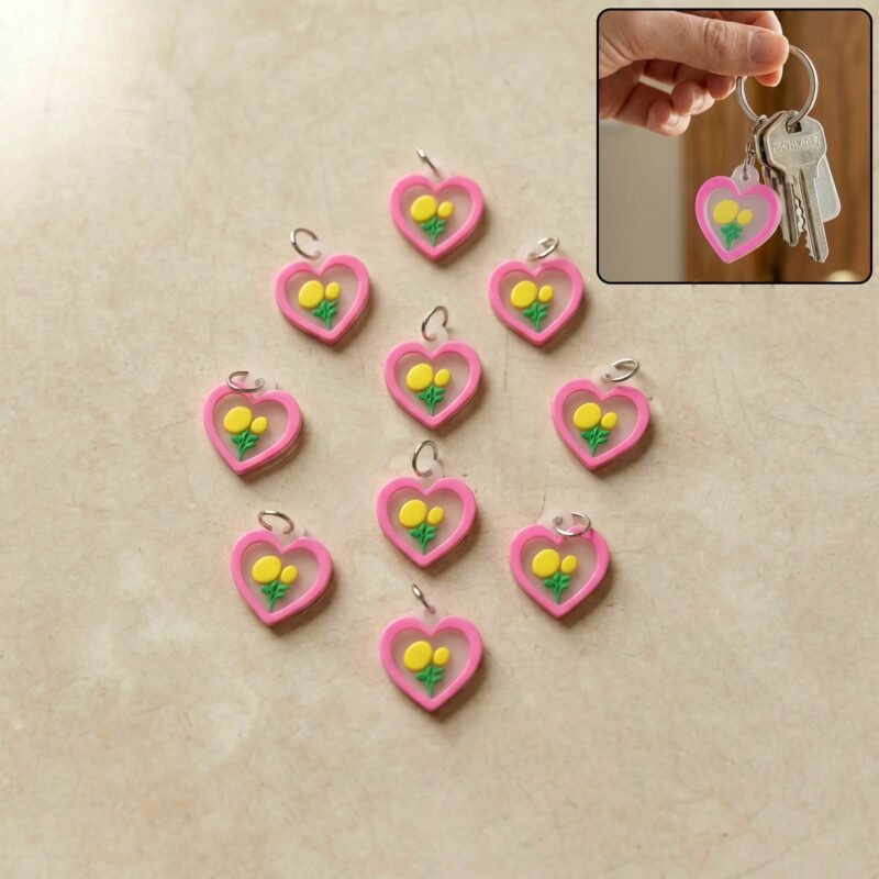 Key-Chain-Accessories-air-Heart-01-WOSKU-01.jpg Cute Heart & Flower Bag Charm Set – Versatile & Stylish
