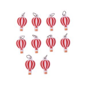 Hot Air Balloon Bag Charm Keychain Set – Trendy Travel Accessory
