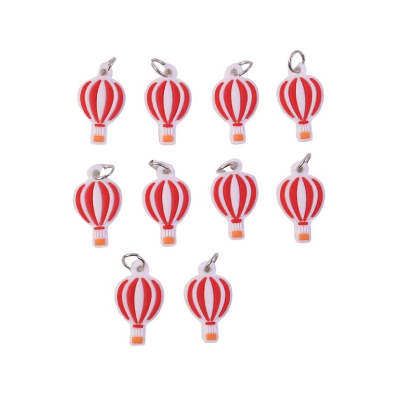 Hot Air Balloon Bag Charm Keychain Set – Trendy Travel Accessory