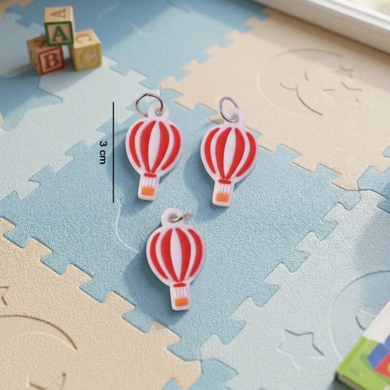 Hot Air Balloon Bag Charm Keychain Set – Trendy Travel Accessory