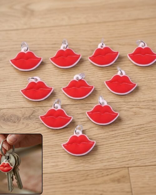 Lips Shape Bag Charm Keychain – Trendy Decoration for Bags & Keys