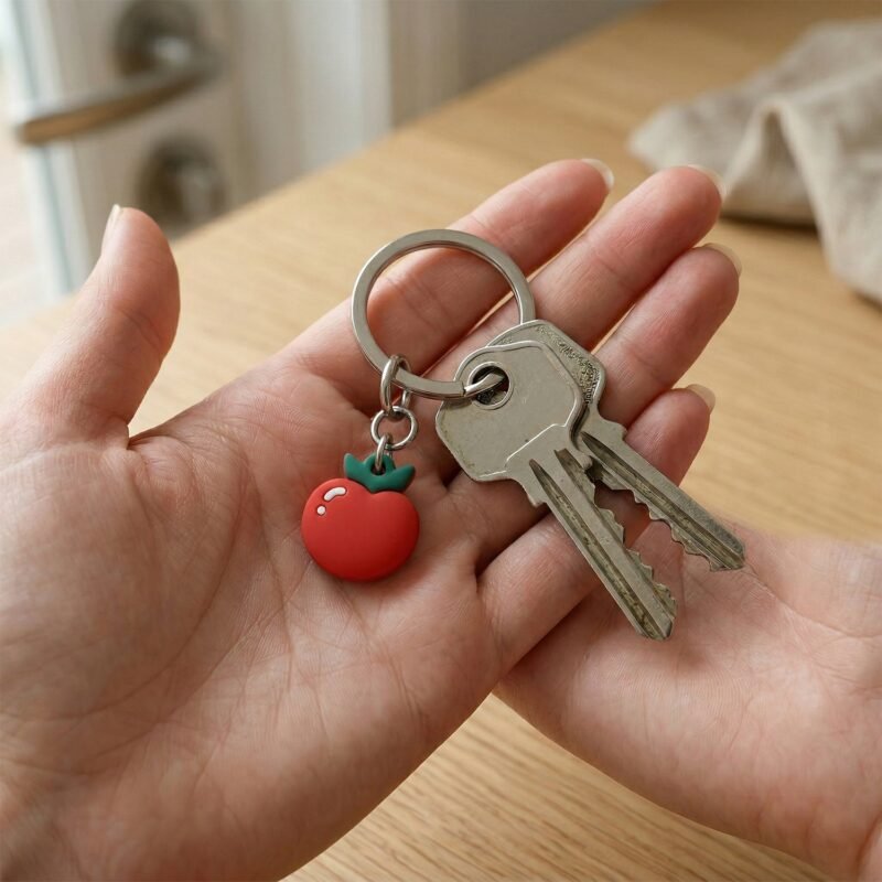 KeyChainAccessoriesTomato-03.jpg Red Apple Keychain – Cute & Versatile Bag Charm for Gifts
