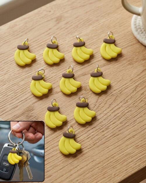 Banana Shape Keychain – Fun and Trendy Bag Accessory