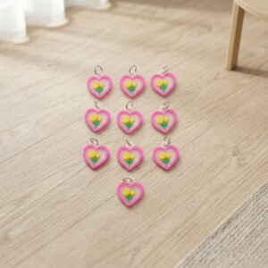 KeyChainAccessoriesairHeart01-05.jpg Cute Heart & Flower Bag Charm Set – Versatile & Stylish
