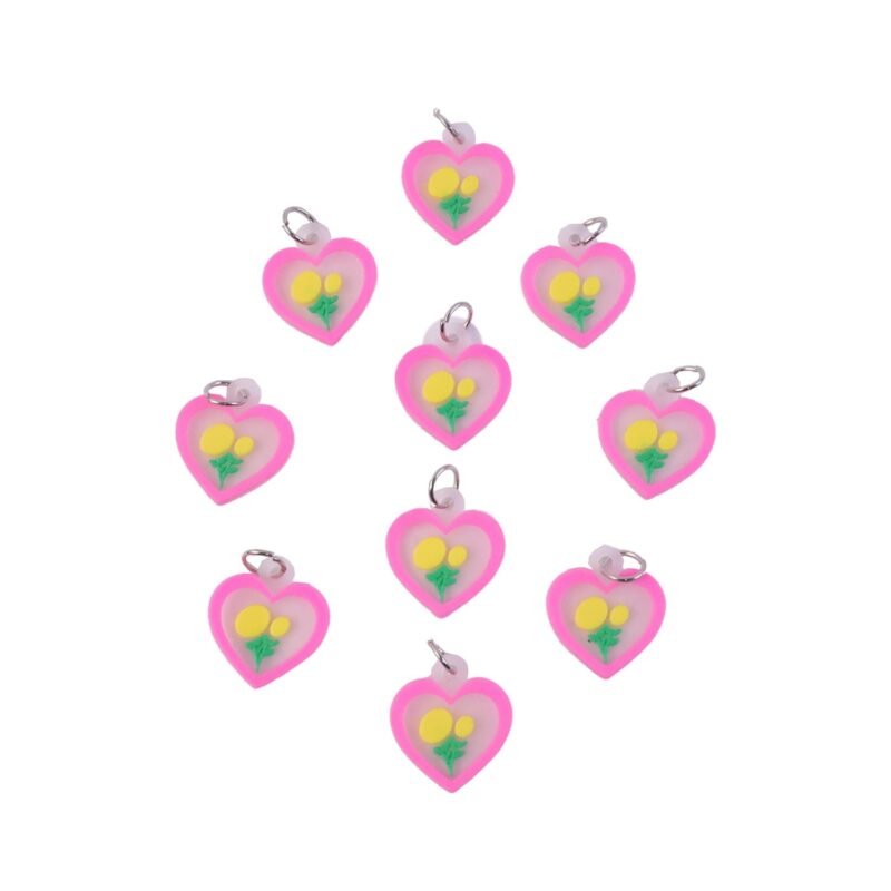 KeyChainAccessoriesairHeart01-06.jpg Cute Heart & Flower Bag Charm Set – Versatile & Stylish