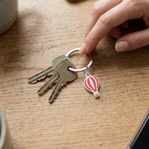 Hot Air Balloon Bag Charm Keychain Set – Trendy Travel Accessory