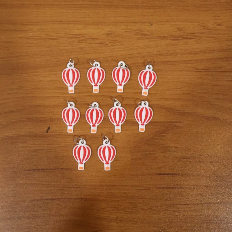 Hot Air Balloon Bag Charm Keychain Set – Trendy Travel Accessory