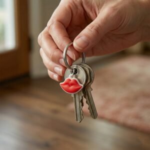 Lips Shape Bag Charm Keychain – Trendy Decoration for Bags & Keys