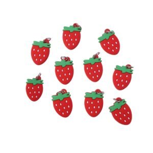 Strawberry Design Bag Charm Keychain Set – Fun Fruit Decor