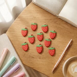 Strawberry Design Bag Charm Keychain Set – Fun Fruit Decor