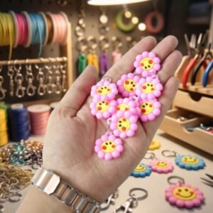 Keychain for Kids | Cute Floral Smileys & Long-lasting Durability