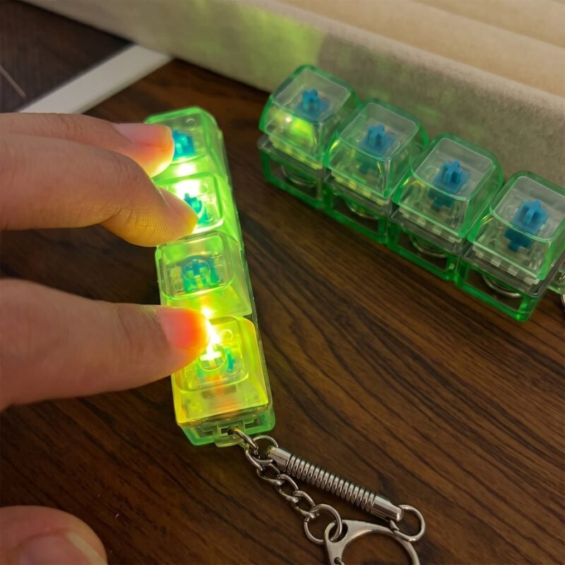 Mechanical Keyboard Switch Keychain � Satisfying Click & LED Light
