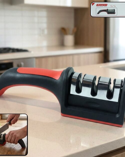 3-Stage Manual Knife Sharpener – Ceramic & Steel Blades | ToolMate Pro