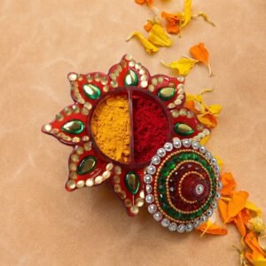 KumkumHolder-02.jpg Decorative Kumkum Dani � Handcrafted with Stone Work Lid