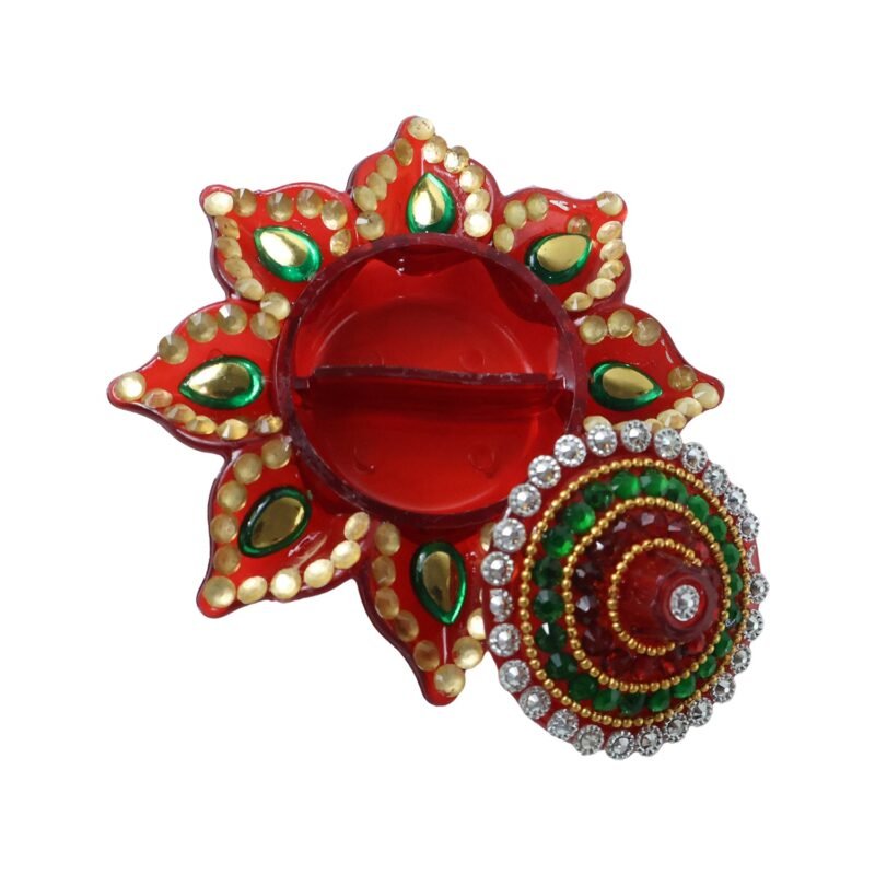 KumkumHolder-04.jpg Decorative Kumkum Dani � Handcrafted with Stone Work Lid