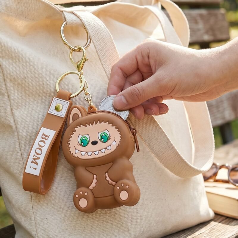 Mini Silicone Pouch Keychain � Cute Cartoon Style for Daily Use