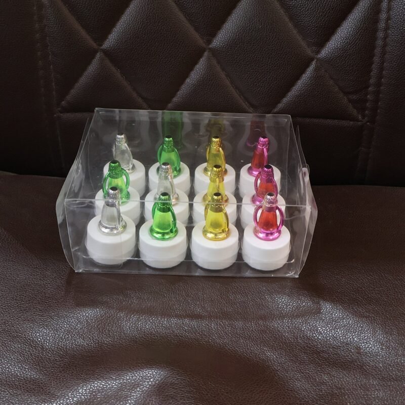 LED Decorative Candle Lamps – Set of 12 Multicolor Flameless Lights
