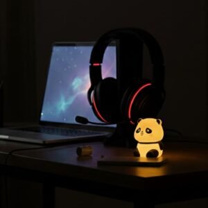 Cute Mini Panda Night Light – Soft LED Bedside Lamp for Kids