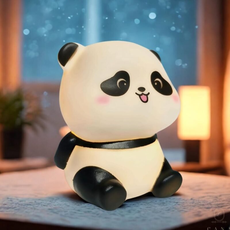 Cute Mini Panda Night Light – Soft LED Bedside Lamp for Kids