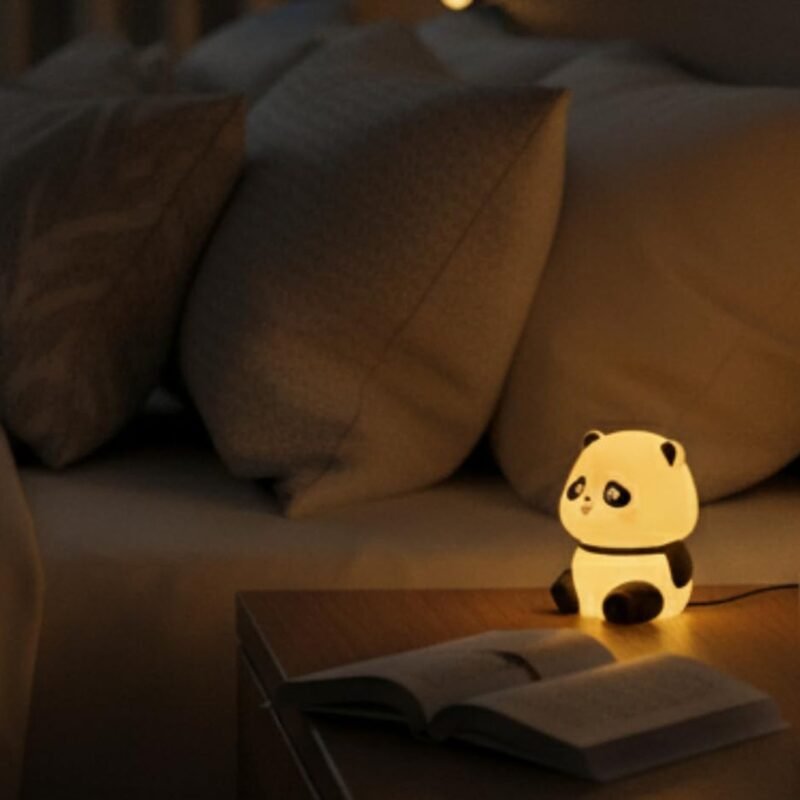 Cute Mini Panda Night Light – Soft LED Bedside Lamp for Kids