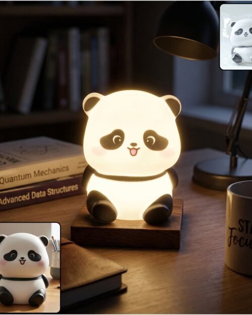 Cute Mini Panda Night Light – Soft LED Bedside Lamp for Kids