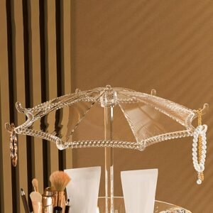 Rotating Makeup Organizer Stand – 360° Multi-Layer Vanity Storage
