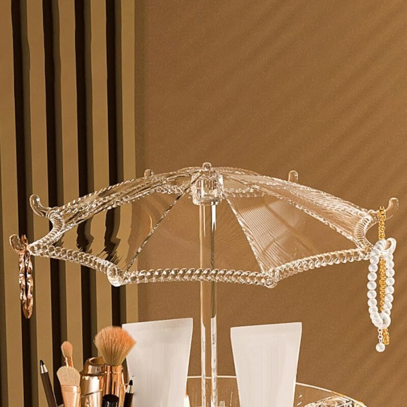 Rotating Makeup Organizer Stand – 360° Multi-Layer Vanity Storage
