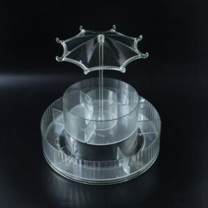 Rotating Makeup Organizer Stand – 360° Multi-Layer Vanity Storage