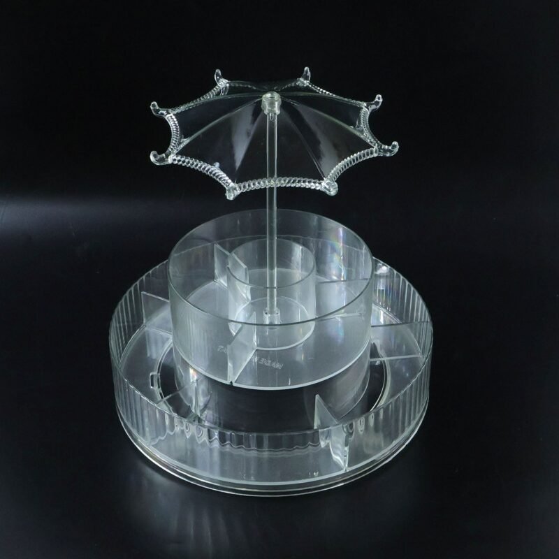Rotating Makeup Organizer Stand – 360° Multi-Layer Vanity Storage
