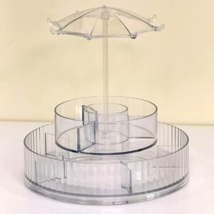 Rotating Makeup Organizer Stand – 360° Multi-Layer Vanity Storage