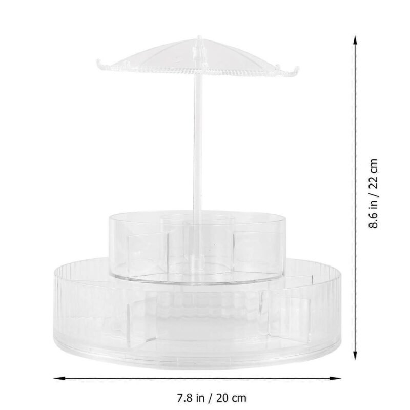 Rotating Makeup Organizer Stand – 360° Multi-Layer Vanity Storage