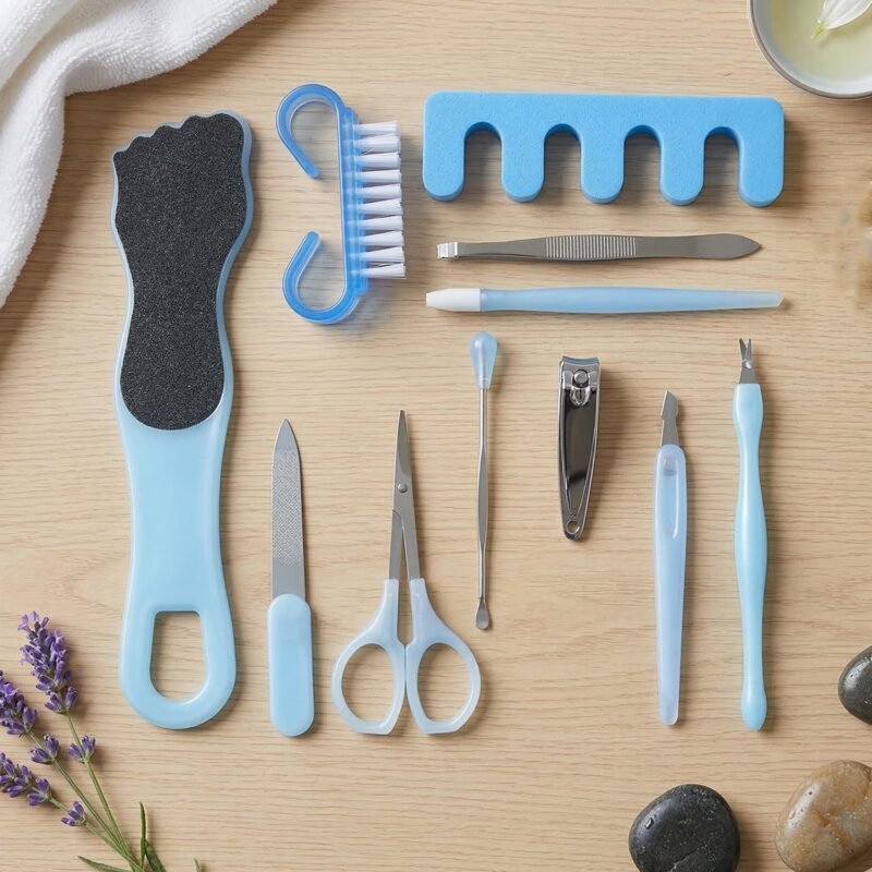 11 in 1 manicure pedicure kit – Complete nail care for home and salon
