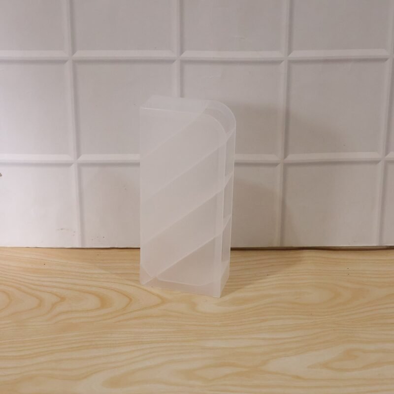 Desk Organizer � 4 Compartments in Clear Plastic for Office Supplies