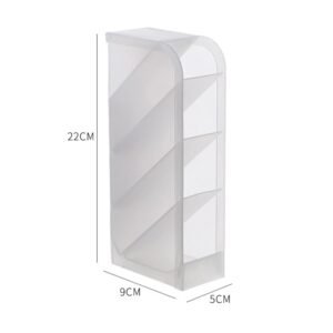Desk Organizer � 4 Compartments in Clear Plastic for Office Supplies