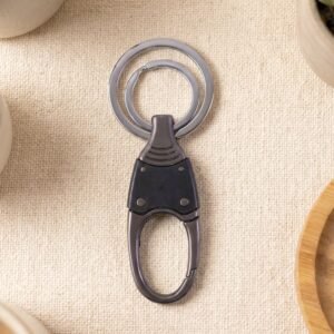 Metal-Double-Ring-Hook-2.jpg Metal Key Holder – Durable Dual Ring with Rotating Swivel