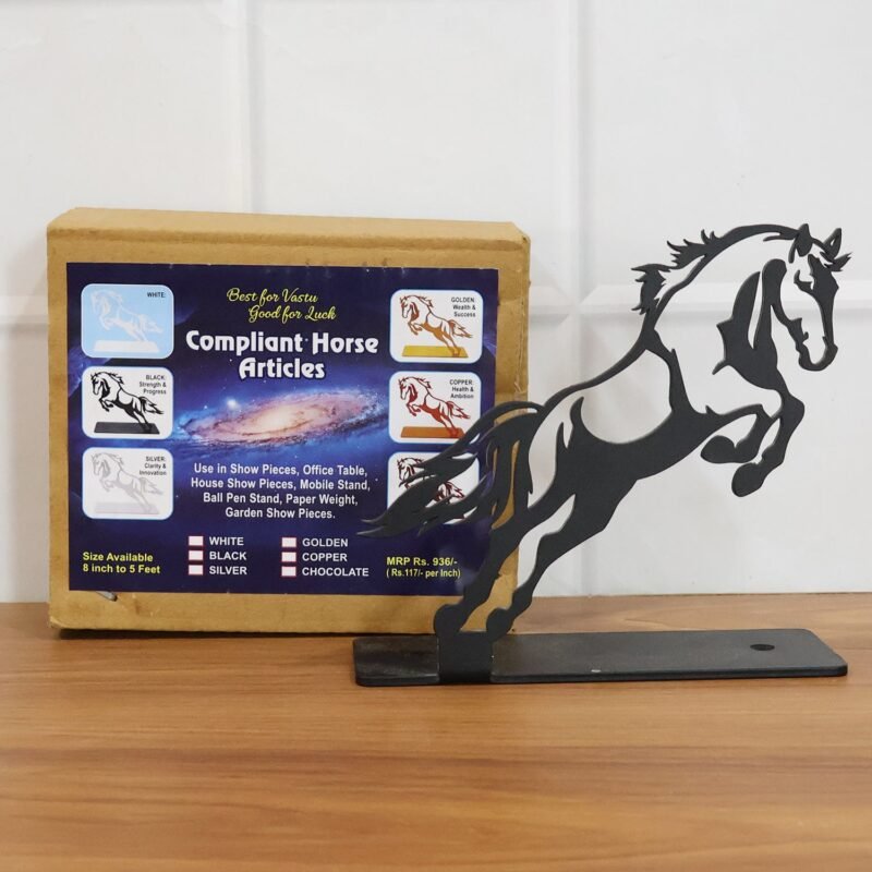 Metal Horse Sculpture � Modern Desk Decor for Sophistication