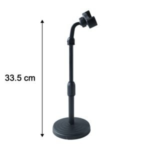 MicrophoneStand-size.jpg Adjustable 360° Rotating Phone Holder – Stable, Universal Fit for Desk