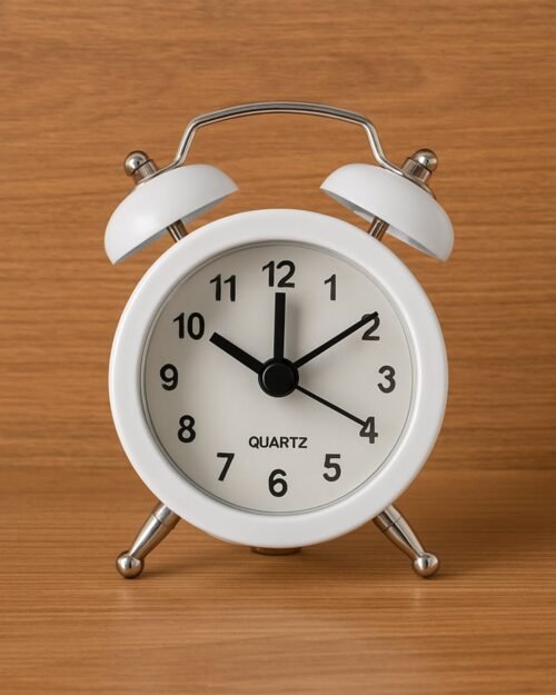 Twin-Bell Analog Alarm Clock – Loud Ringer & Vintage Design