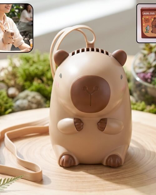 Mini-Capybara-Fan-1.jpg Mini Bear Fan � Rechargeable & Portable for Outdoor Use