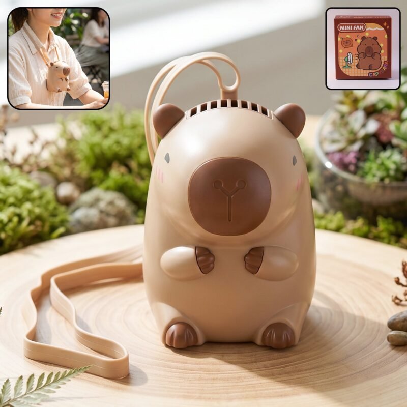 Mini-Capybara-Fan-1.jpg Mini Bear Fan � Rechargeable & Portable for Outdoor Use