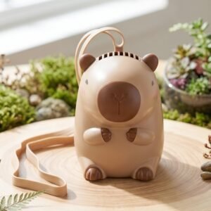 Mini-Capybara-Fan-2.jpg Mini Bear Fan � Rechargeable & Portable for Outdoor Use