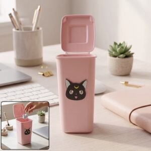 MiniDesktopTrashbox-WOSKU-01.jpg Mini Trash Can Pen Stand � Cute Desk Organizer with Lid