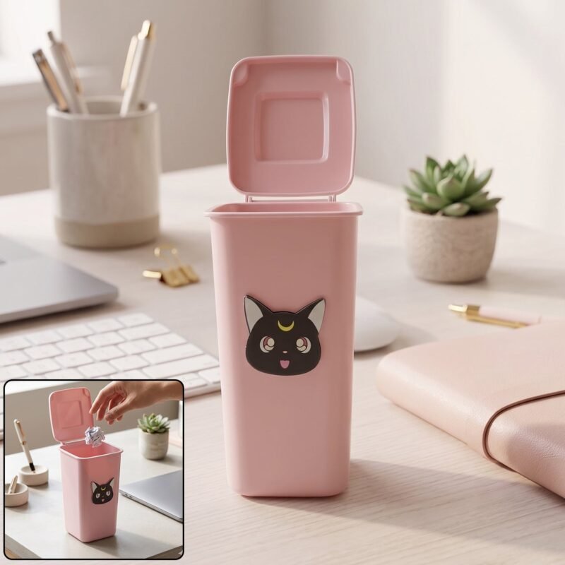 MiniDesktopTrashbox-WOSKU-01.jpg Mini Trash Can Pen Stand � Cute Desk Organizer with Lid