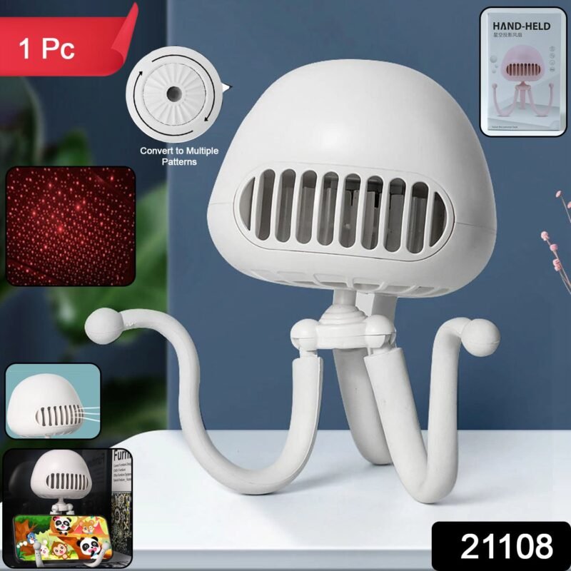 MiniVentilatorMitUSB-WSKU-01.jpg Handheld Mini Fan with LED Star Projector & Flexible Tripod Stand
