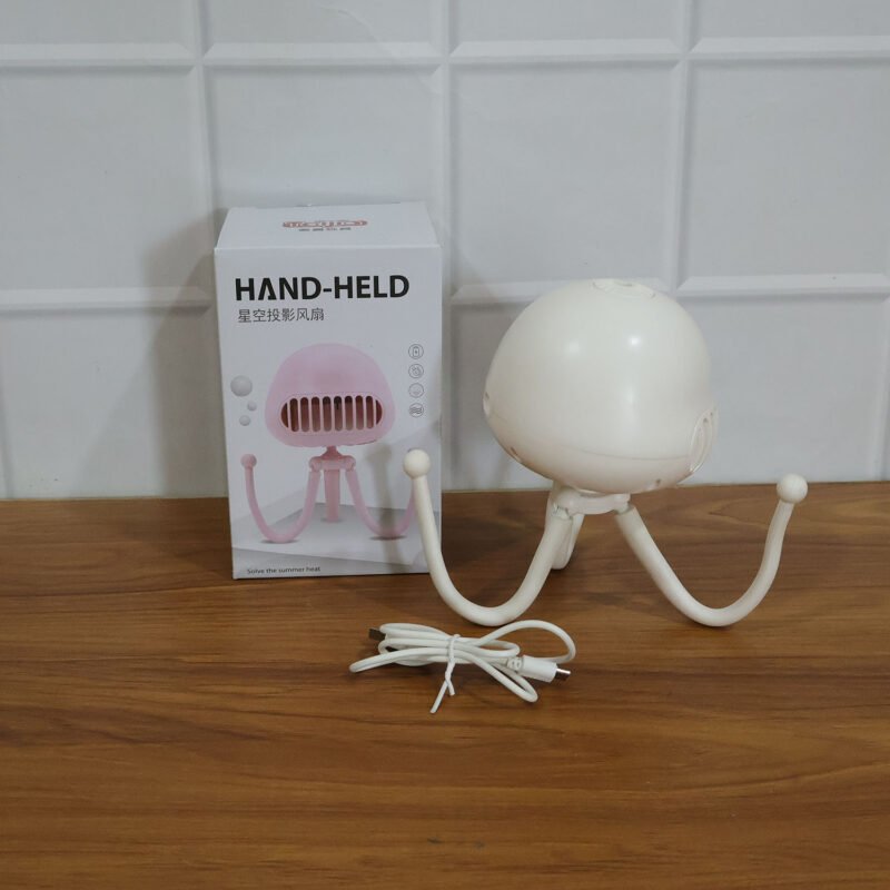 MiniVentilatorMitUSB-live.jpg Handheld Mini Fan with LED Star Projector & Flexible Tripod Stand